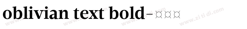 oblivian text bold字体转换